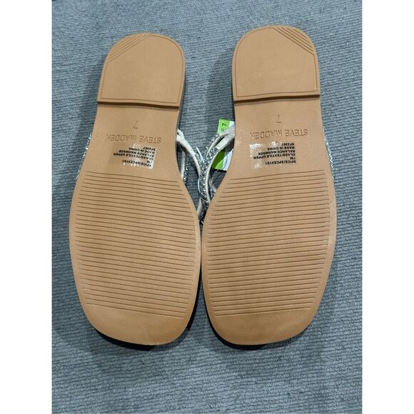 Steve Madden NEW size 7 rhinestone strappy sandals - Picture 7 of 11